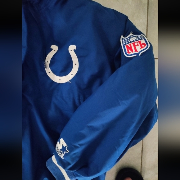 STARTER Blue NFL Jacket with Hood - Picture 4 of 6